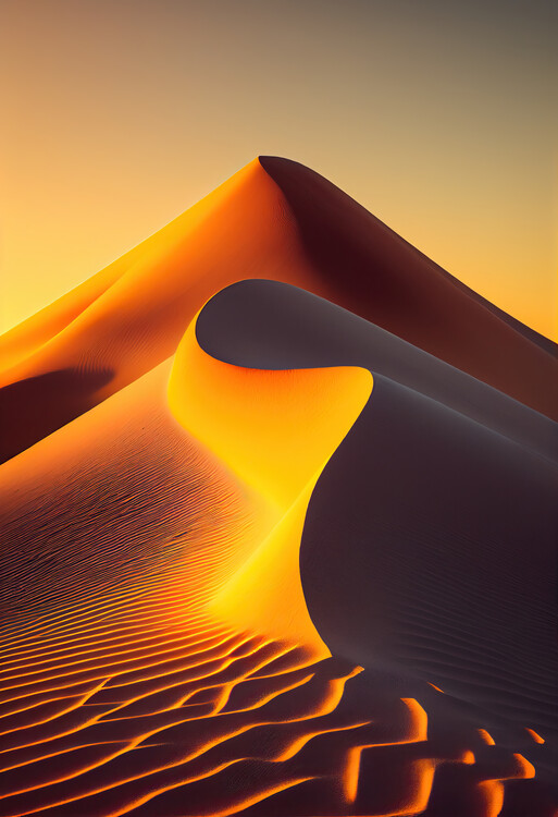Плакат Desert dune at sunset