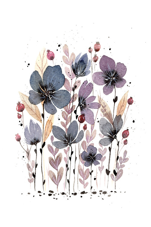 Plagát Esther Meinl - Colourful Autumn Flowers