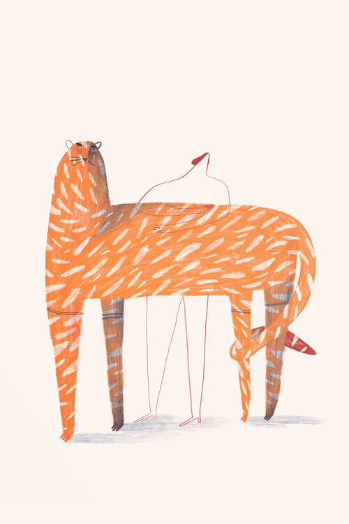 Canvas Print Trude is Krude - Tiger