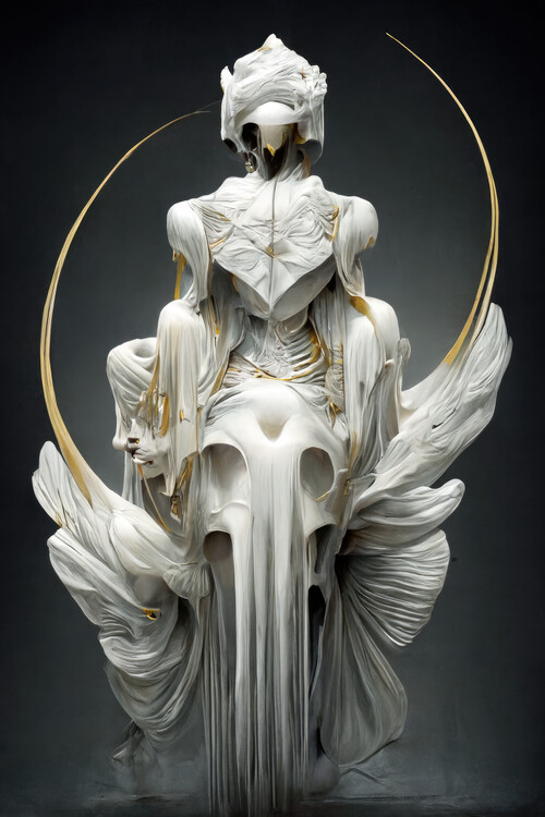 Plakat Futuristic statue
