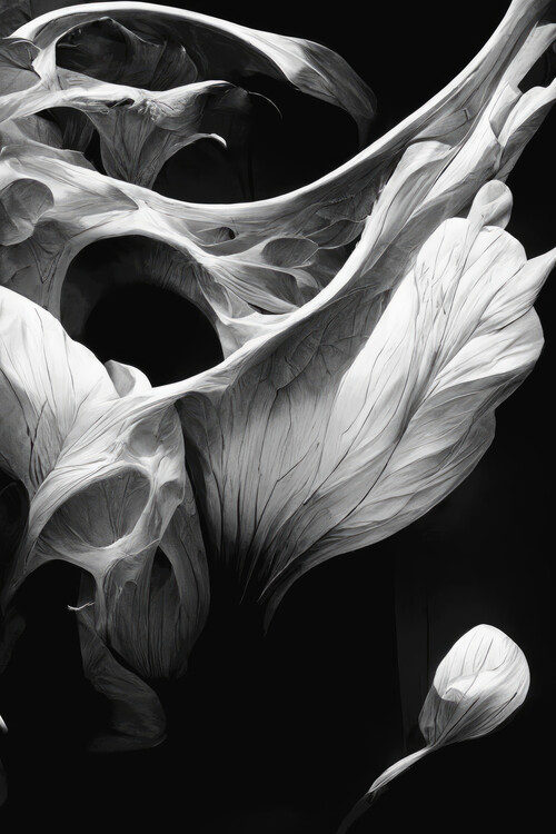 Poster White abstraction