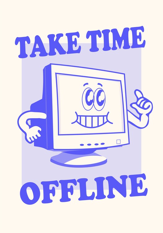 Плакат Take Time Offline