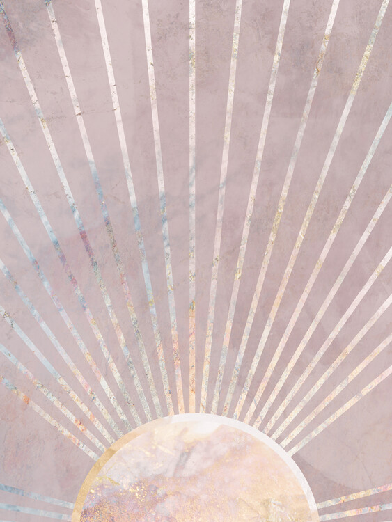Плакат Gold sun pink 2