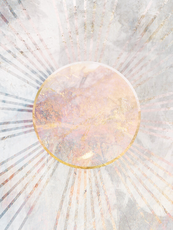 Poster Gold sun beige 1