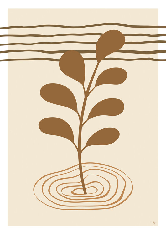 Poster Beige Plant III