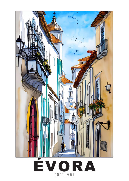 Poster ÉVORA : City in Portugal : mod#4