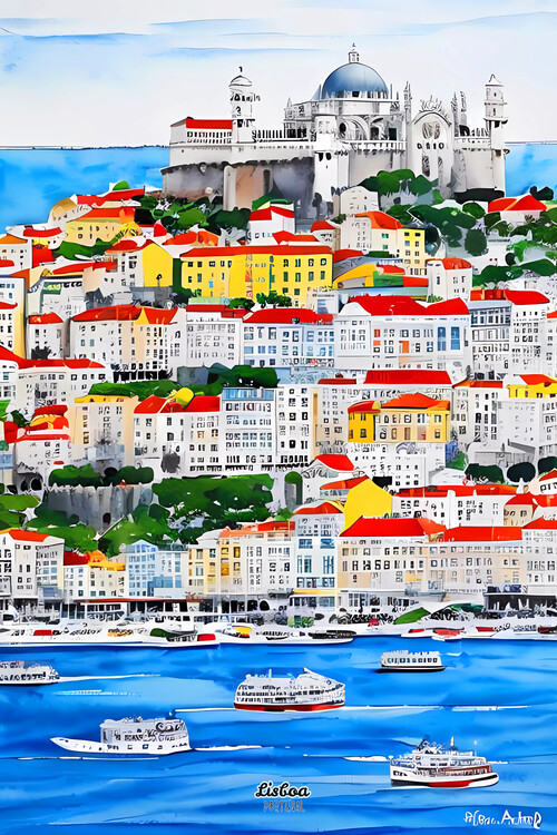 Poster LISBOA (Lisbon) : PORTUGAL - Artistic view : mod#6