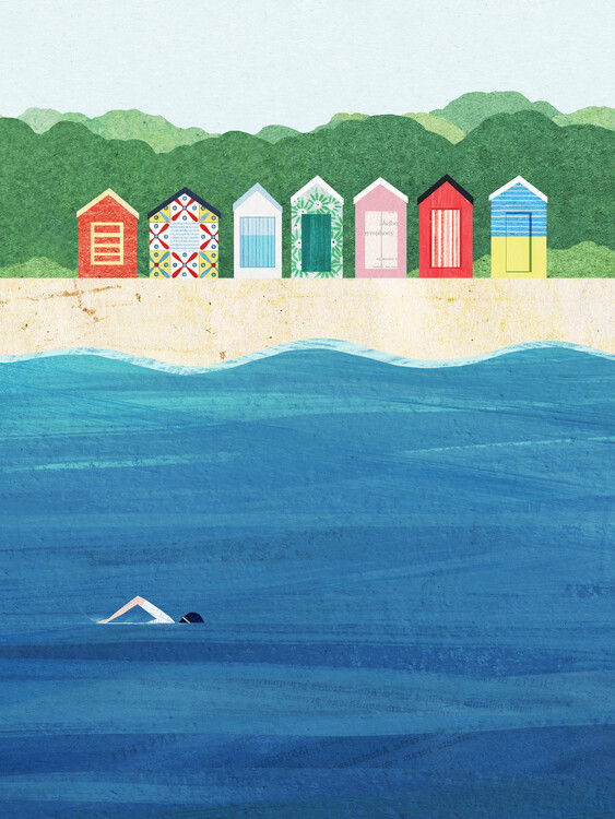 Poster Beach Huts