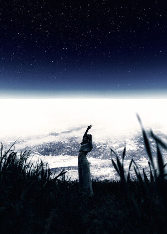 Poster Woman and Universe