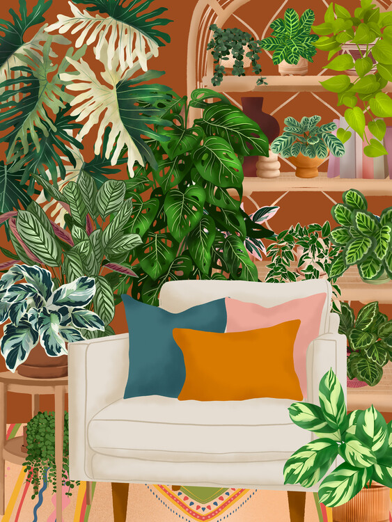 Poster Cozy Botanical Room