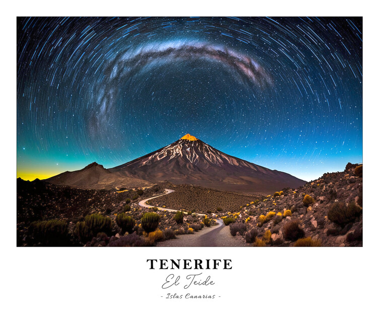 Poster TENERIFE - Teide Volcan - Canary Islands - Spain : Starry #1