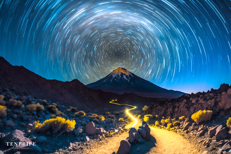 Poster TENERIFE - Teide Volcan - Canary Islands - Spain : Starry #3