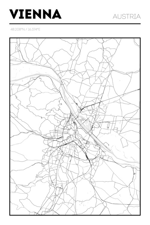 Poster Vienna Map