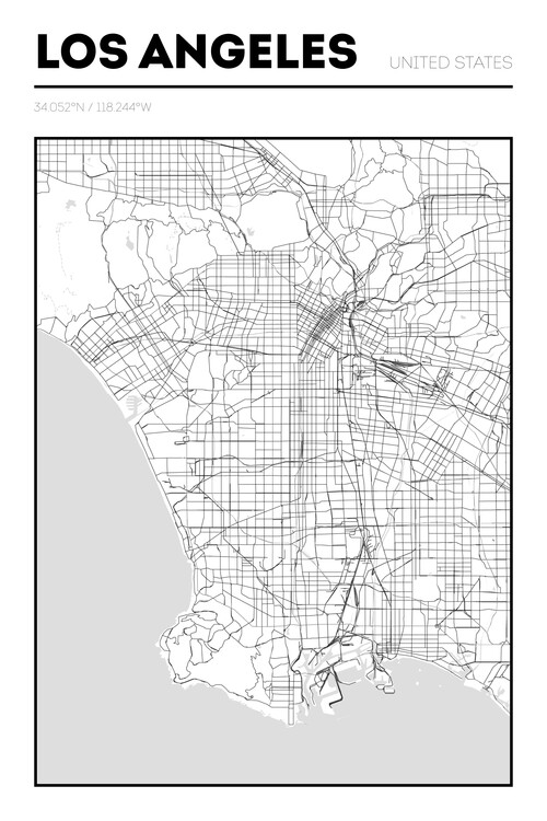 Poster Los Angeles Map