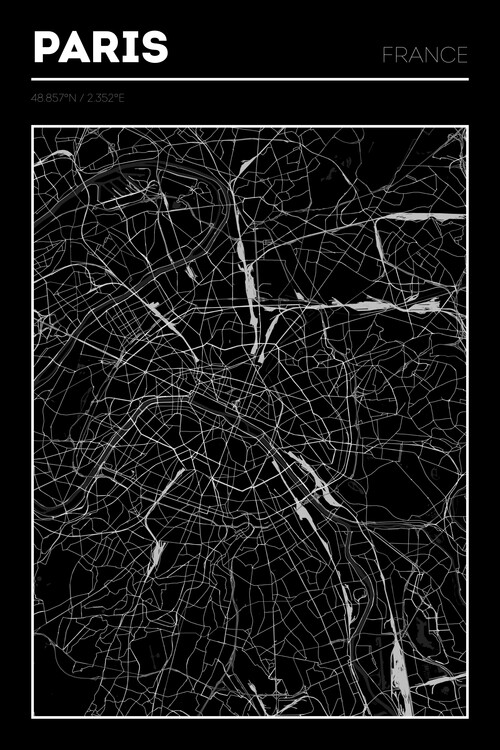 Poster Paris Map
