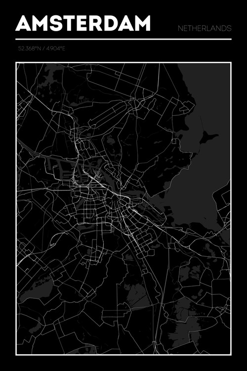 Poster Amsterdam Map