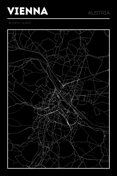 Poster Vienna Map