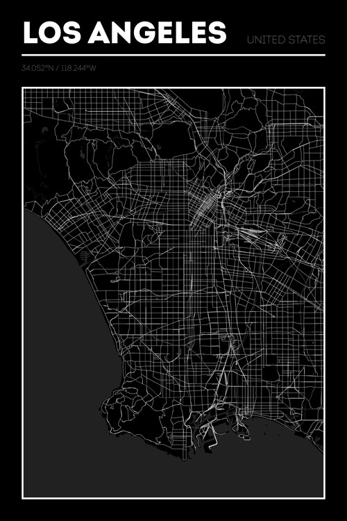 Poster Los Angeles Map