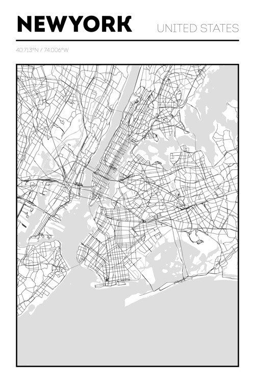 Poster New York Map