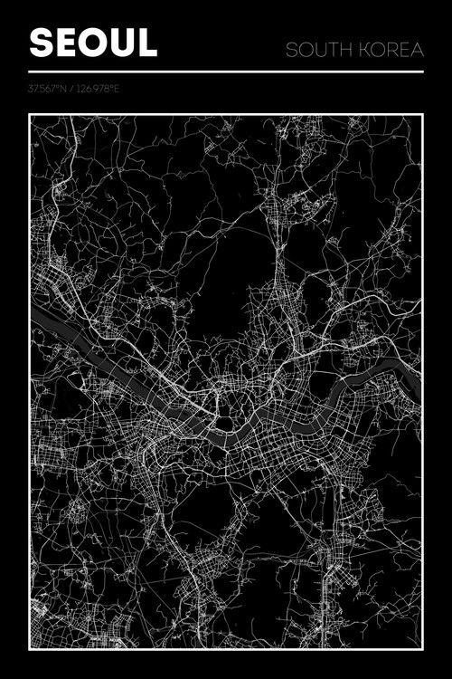 Poster Seoul Map