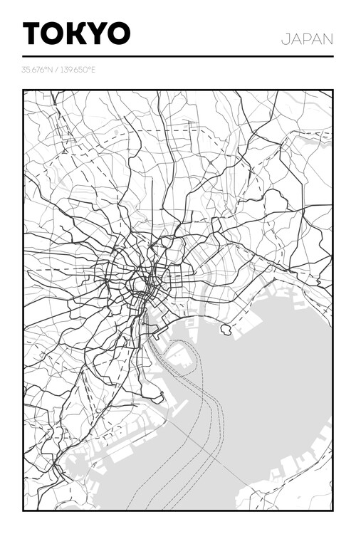 Bilde på lerret Tokyo Map