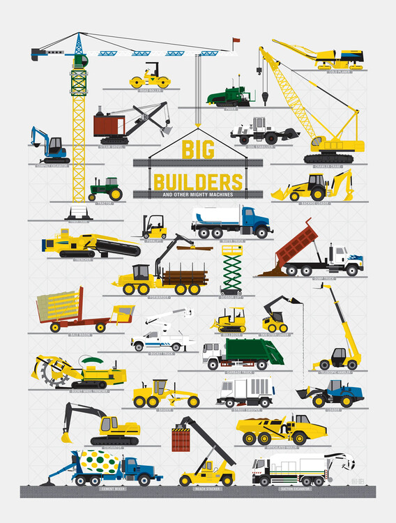 Poster Big Builders and Other Mighty Machines