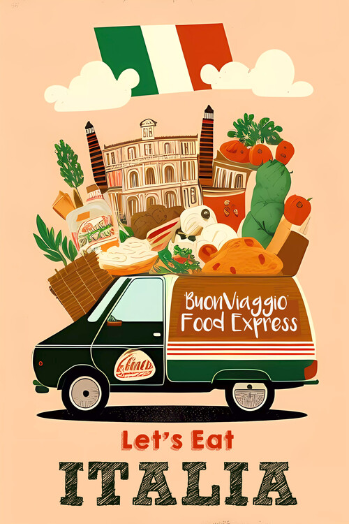 Poster Let's Eat Italy : Enjoying the Food and Culture of Italy :