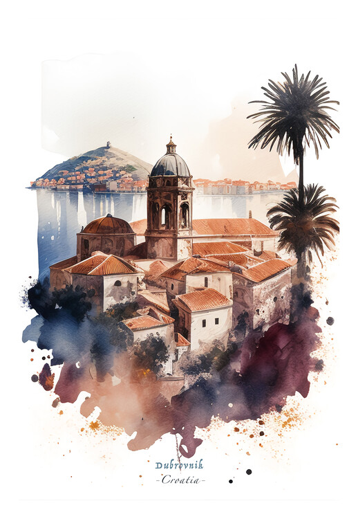 Poster DUBROVNIK - Croatia - Where the Adriatic Sea Meets History