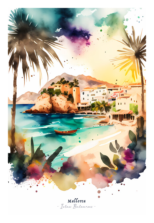 Poster PALMA DE MALLORCA - Spain - The Island of Tranquility