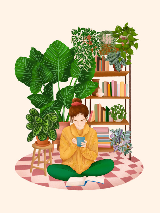 Плакат Plant Lady Reading