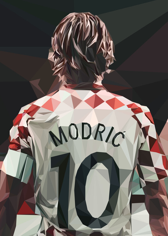 Плакат Croatian football player