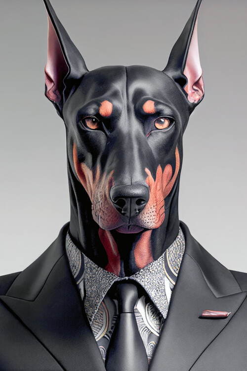 Plakat Doberman in a suit