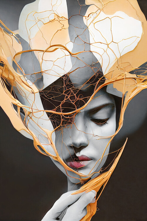 Poster Abstract woman face