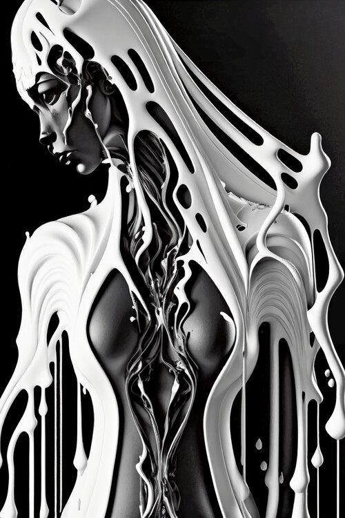 Póster White paint woman