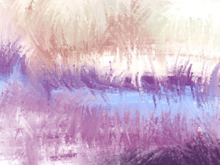 Плакат Óleo abstracto con colores lilas y neutros