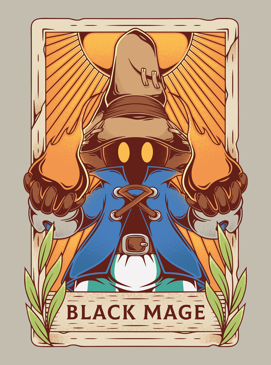 Плакат Black Mage Tarot Card