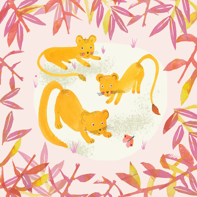 Póster Lisa Dolson - Lion Cubs