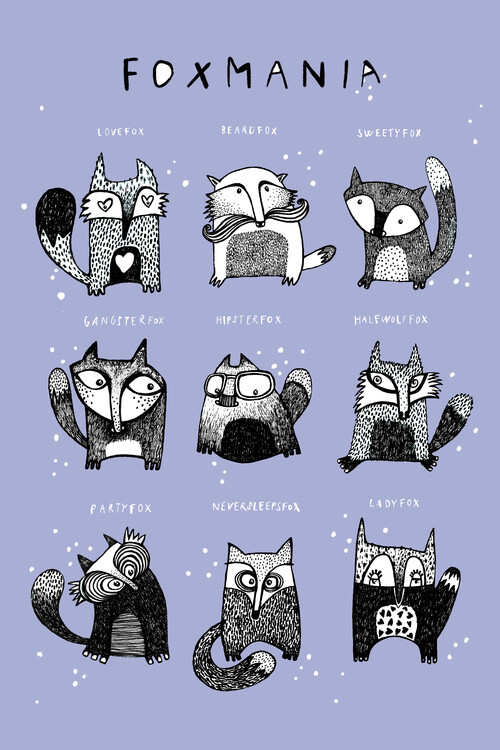 Plakát Lea Schulze - Foxmania Purple