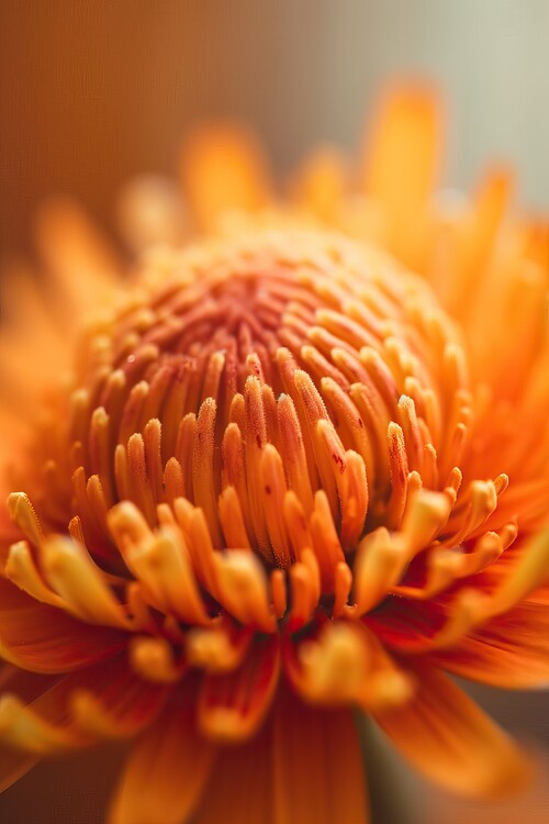 Plakát Macro photography of an orange flower