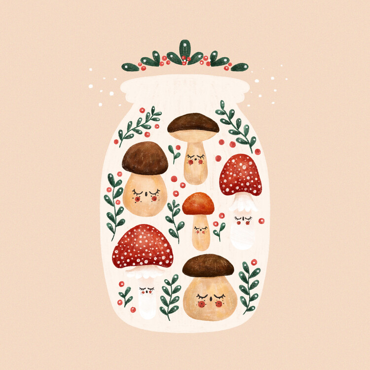 Poster Monika Szczerbinska - Mushrooms