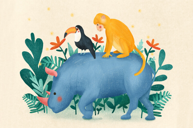 Plakát Monika Szczerbinska - Jungle Friends