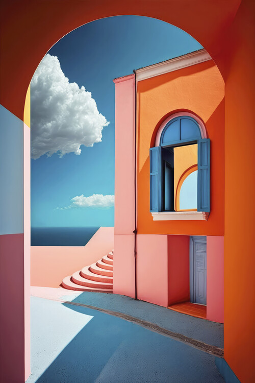 Poster Geometric Village