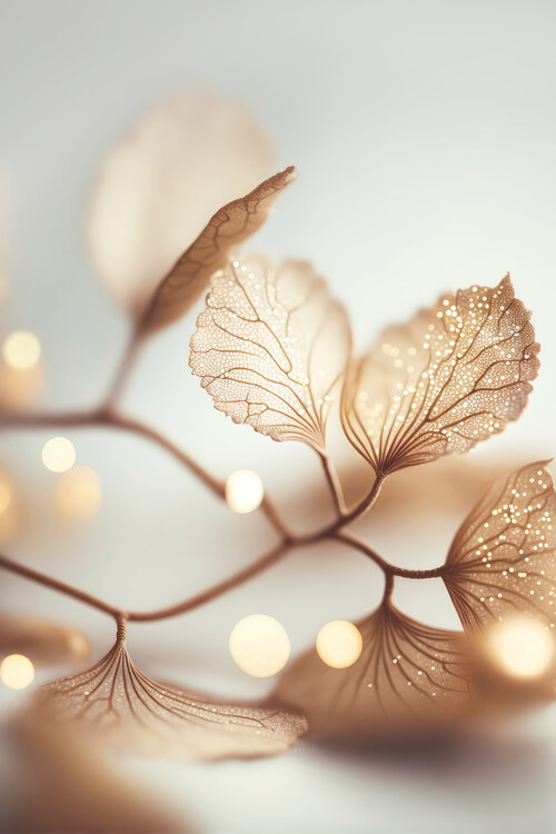 Canvas Print Filigree Leafs