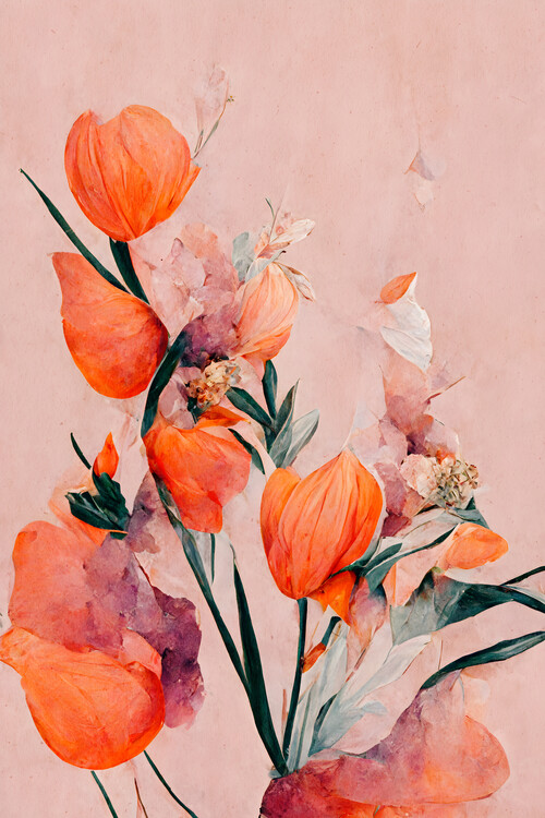 Poster Orange Tulips