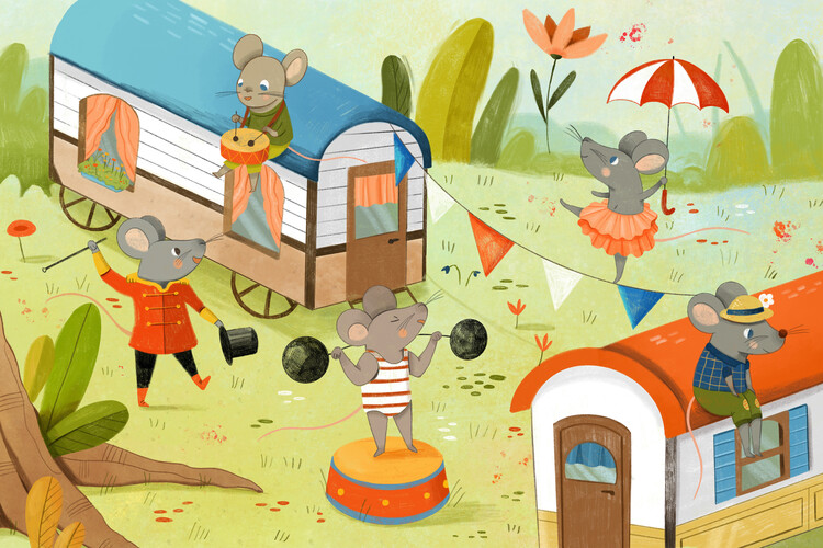 Plakát Judith Loske - Mice Circus
