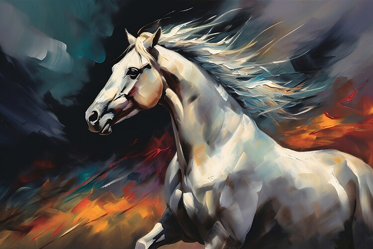 Poster White horse