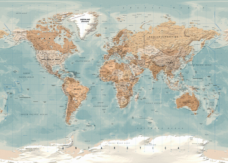 Poster Political world map