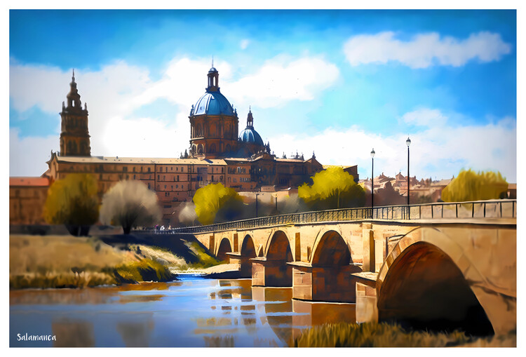 Plakat SALAMANCA - Spain- Where History and natural beauty converge