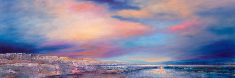 Плакат Soft clouds over the land