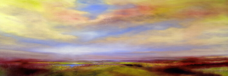 Плакат Golden clouds over the heathland